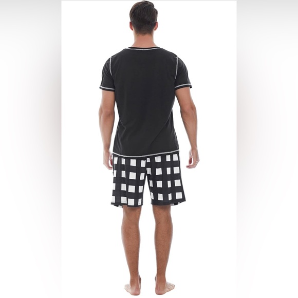 Mens Pajamas Set Short Sleeve - Picture 3 of 6